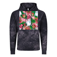 Cloud Black cute snowman and gift box with leopard seamless pattern bbs Vintage Hoodie - BundleAndBundleShop