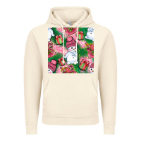 Vintage Artic cute snowman and gift box with leopard seamless pattern bbs Vintage Hoodie - BundleAndBundleShop