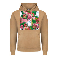 Vintage Camel cute snowman and gift box with leopard seamless pattern bbs Vintage Hoodie - BundleAndBundleShop