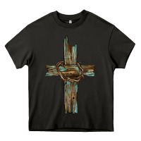 Asphalt cross with thorn Heavy Core Tee - BarkalooDesign