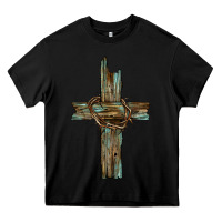 Black cross with thorn Heavy Core Tee - BarkalooDesign