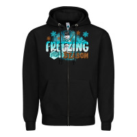 Black freezing season Zipper Hoodie - CowGirlArtShop