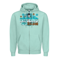 Seafoam freezing season Zipper Hoodie - CowGirlArtShop