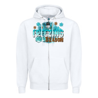 White freezing season Zipper Hoodie - CowGirlArtShop