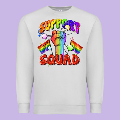 Support Squad Pride Premium Sweatshirt Designed By Fadigitalartstudio