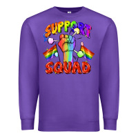 Purple support squad pride Premium Sweatshirt - FaDigitalArtStudio