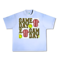 Grape Ice softball uniform game day seamless pattern Urban Heavy Tee - BundleAndBundleShop
