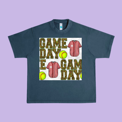 Softball Uniform Game Day Seamless Pattern Urban Heavy Tee Designed By Bundleandbundleshop
