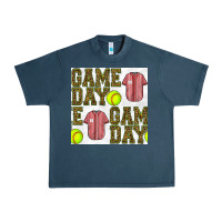 Midnight Navy softball uniform game day seamless pattern Urban Heavy Tee - BundleAndBundleShop