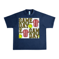 Navy softball uniform game day seamless pattern Urban Heavy Tee - BundleAndBundleShop