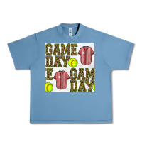 Pebble Blue softball uniform game day seamless pattern Urban Heavy Tee - BundleAndBundleShop