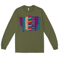 Army Green Western Farm Life Serape Brush Stroke Long Sleeve Tee - Bettercallsaul