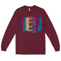 Burgundy Western Farm Life Serape Brush Stroke Long Sleeve Tee - Bettercallsaul