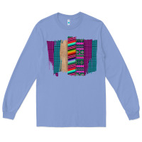 Colony Blue Western Farm Life Serape Brush Stroke Long Sleeve Tee - Bettercallsaul