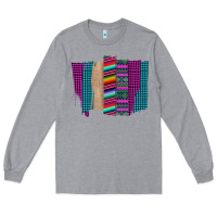 Heather Grey Western Farm Life Serape Brush Stroke Long Sleeve Tee - Bettercallsaul