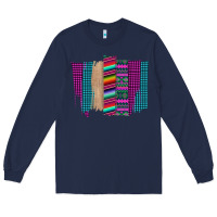 Navy Western Farm Life Serape Brush Stroke Long Sleeve Tee - Bettercallsaul