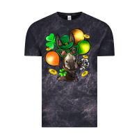 Cloud Black St. Patricks Clovers With Donkey Vintage Tee - BundleAndBundleShop