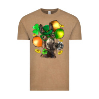 Vintage Coffee St. Patricks Clovers With Donkey Vintage Tee - BundleAndBundleShop