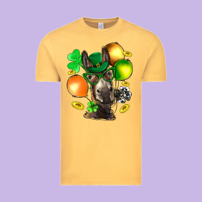 St. Patricks Clovers With Donkey Vintage Tee Designed By Bundleandbundleshop