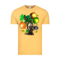 Vintage Mustard St. Patricks Clovers With Donkey Vintage Tee - BundleAndBundleShop