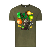 Vintage Olive St. Patricks Clovers With Donkey Vintage Tee - BundleAndBundleShop