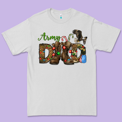 Christmas Army Dad Premium Tee Designed By Nancycooperartshop