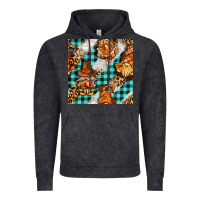 Vintage Black thanksgiving gnomies with leopard and tartan seamless pattern bbs Vintage Hoodie - BundleAndBundleShop