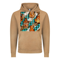 Vintage Camel thanksgiving gnomies with leopard and tartan seamless pattern bbs Vintage Hoodie - BundleAndBundleShop