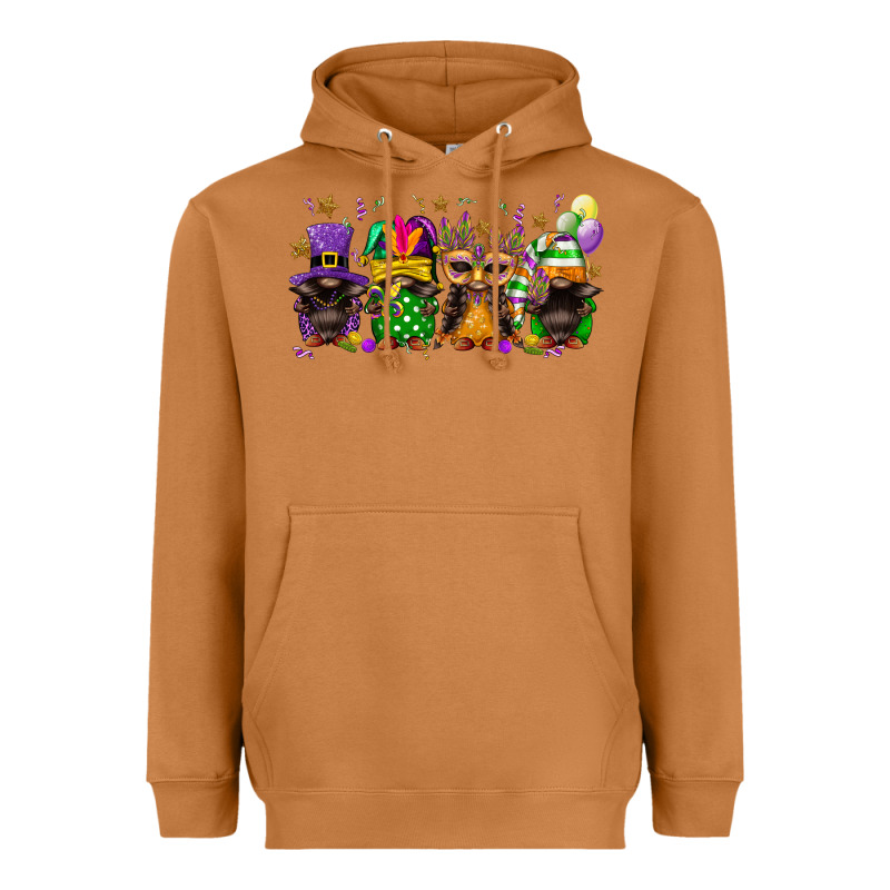 Mardi Gras Afro Gnomies Heavyweight Hoodie by FaDigitalArtStudio | Teevron