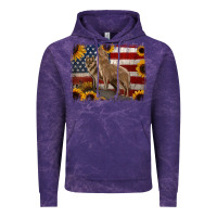 Cloud Purple American Wolves with Sunflower Background Png Vintage Hoodie - Jasminsmagicworld