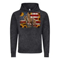 Vintage Black American Wolves with Sunflower Background Png Vintage Hoodie - Jasminsmagicworld
