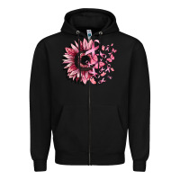 Black cancer sunflower Zipper Hoodie - CowGirlArtShop