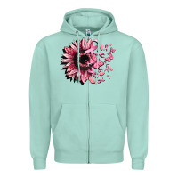 Seafoam cancer sunflower Zipper Hoodie - CowGirlArtShop