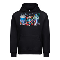 Black Christmas Coffee Urban Hoodie - CowhideDigitalArt