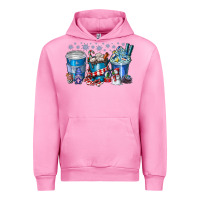 Fuchsia Pink Christmas Coffee Urban Hoodie - CowhideDigitalArt