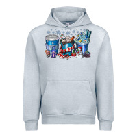 Heather Grey Christmas Coffee Urban Hoodie - CowhideDigitalArt