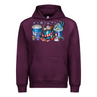 Mauve Wine Christmas Coffee Urban Hoodie - CowhideDigitalArt