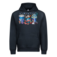Navy Christmas Coffee Urban Hoodie - CowhideDigitalArt