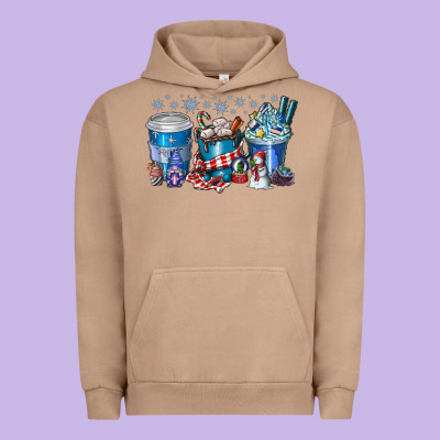 Christmas Coffee Urban Hoodie Designed By Cowhidedigitalart