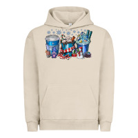 Pigment French Oak Christmas Coffee Urban Hoodie - CowhideDigitalArt