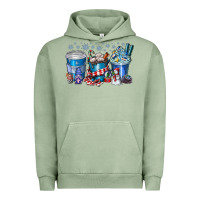 Pigment Oil Green Christmas Coffee Urban Hoodie - CowhideDigitalArt