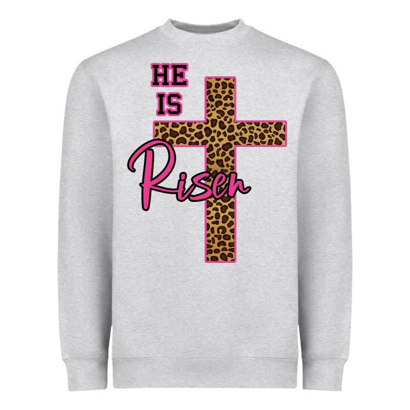 He Is Risen Leopard Heavyweight Sweatshirt by Bettercallsaul | Teevron