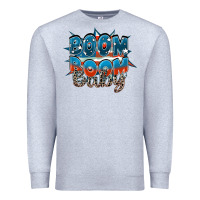 Heather Grey Boom boom baby Premium Sweatshirt - FaDigitalArtStudio