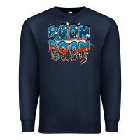 Navy Boom boom baby Premium Sweatshirt - FaDigitalArtStudio