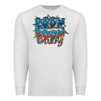 Oatmeal Heather Boom boom baby Premium Sweatshirt - FaDigitalArtStudio