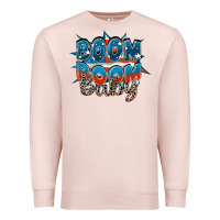 Pale Pink Boom boom baby Premium Sweatshirt - FaDigitalArtStudio