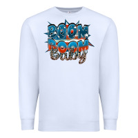 White Boom boom baby Premium Sweatshirt - FaDigitalArtStudio