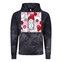 Cloud Black cute snowman and snow flakes seamless pattern bbs Vintage Hoodie - BundleAndBundleShop