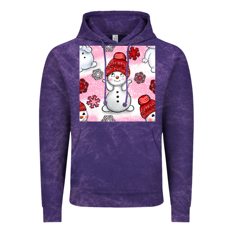 Cute Snowman And Snow Flakes Seamless Pattern Bbs Vintage Hoodie by BundleAndBundleShop | Teevron