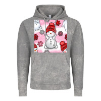 Cloud Rock cute snowman and snow flakes seamless pattern bbs Vintage Hoodie - BundleAndBundleShop